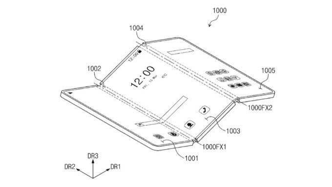 Bằng Sáng Chế Mới Của Samsung - Smartphone Gập Ba Với Hệ Thống Bản Lề Mới