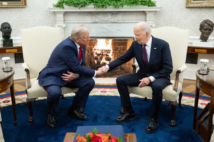 Cuộc gặp giữa Tổng thống Biden và Tổng thống đắc cử Trump tại Phòng Bầu dục