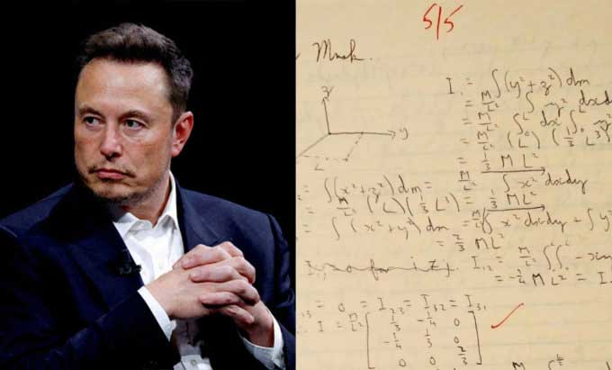 Elon Musk lên tiếng xác nhận bài tập Vật lý thời Đại học được chia sẻ trên X