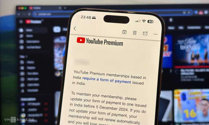 Nhiều tài khoản YouTube Premium tại Việt Nam sẽ bị hủy nếu không đăng ký đúng quốc gia