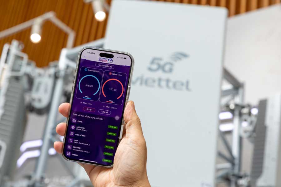 5G thúc đẩy tốc độ Internet di động Việt Nam lên thứ 43 thế giới