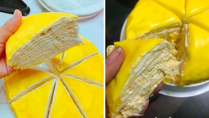 Hướng dẫn cách làm Bánh crepe sầu riêng