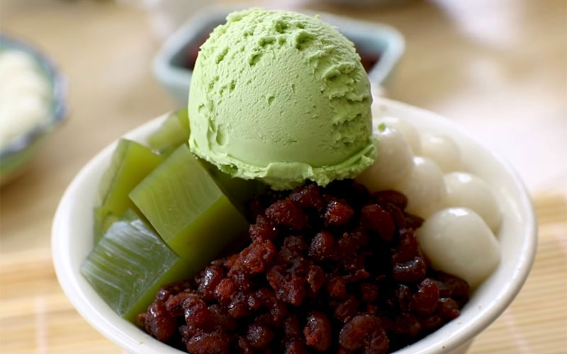 Hướng dẫn cách làm Bingsu matcha đậu đỏ