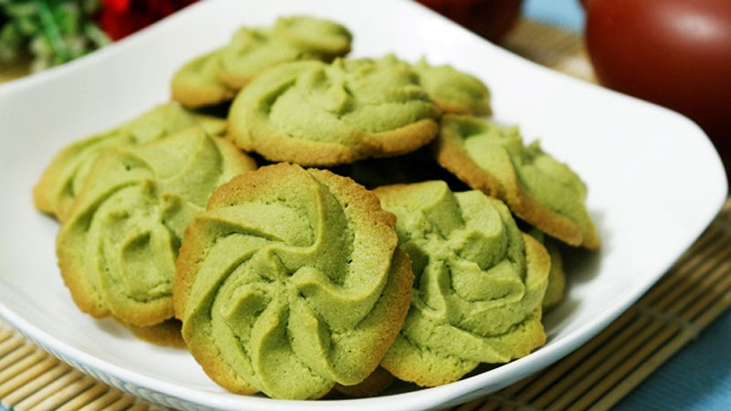 Hướng dẫn cách làm Cookie trà xanh