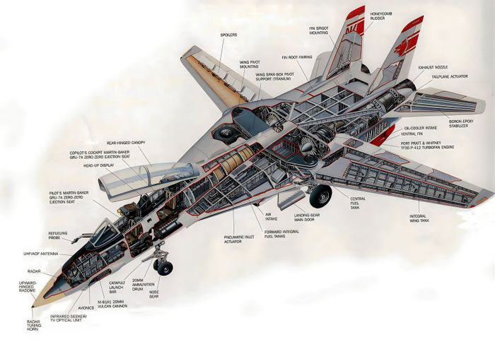 Máy bay tiêm kích Grumman F-14 Tomcat hoạt động như thế nào?