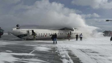 Phi cơ Endeavor Air lật ngửa tại Canada không có người thiệt mạng