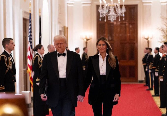 Đệ nhất phu nhân Melania Trump chủ trì tiệc chiêu đãi thống đốc tại Nhà Trắng