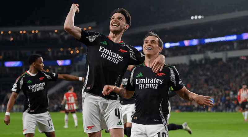 Arsenal lập kỳ tích với chiến thắng 7-1 trước PSV tại Champions League