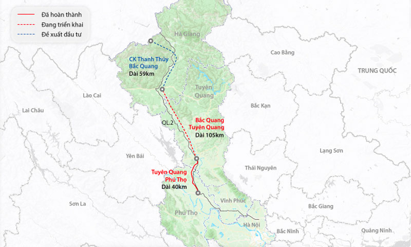 Hà Giang đề xuất đầu tư cao tốc Tuyên Quang - Hà Giang giai đoạn 2