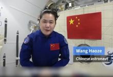 Nữ kỹ sư Wang Haoze gửi lời chúc 8/3 từ vũ trụ