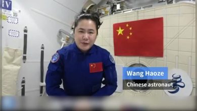 Nữ kỹ sư Wang Haoze gửi lời chúc 8/3 từ vũ trụ