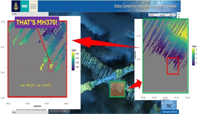 Phát hiện "điểm dị thường" có thể là xác máy bay MH370 tại Ấn Độ Dương