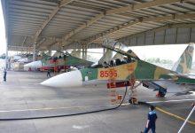 Phi công luyện tập tiêm kích Su-30 MK2 cho lễ 30/4