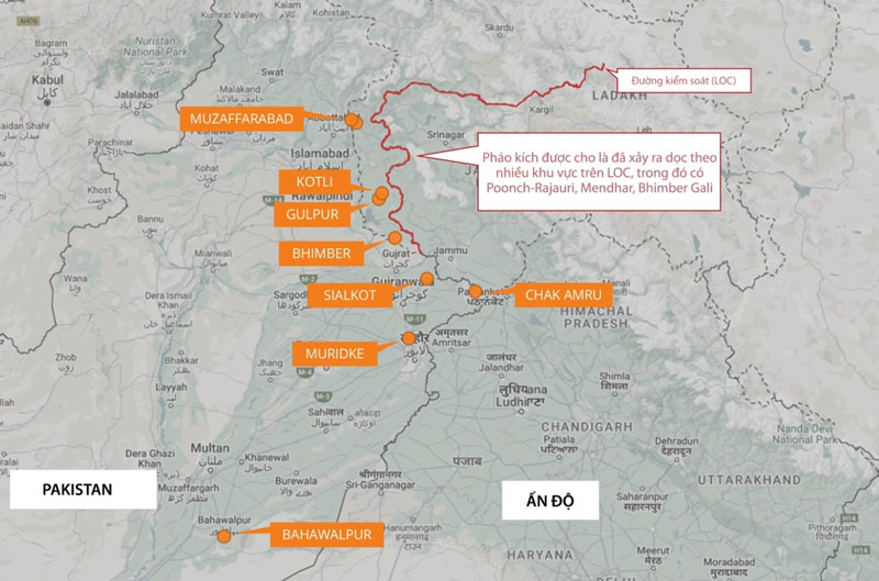 Ấn Độ Tấn Công Tên Lửa Vào Pakistan Gây Căng Thẳng Mới Tại Kashmir
