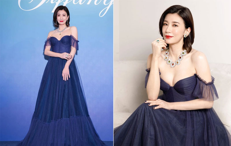 Giả Tịnh Văn rạng rỡ với phong cách gợi cảm ở tuổi 51