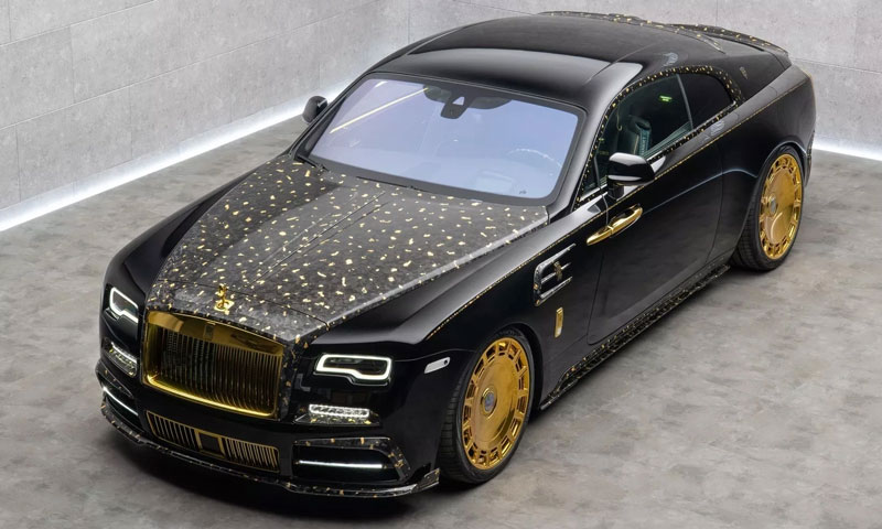 Rolls-Royce Wraith được nâng cấp lấp lánh vàng 24K từ Mansory