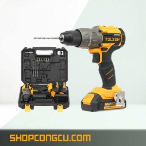 Máy Khoan Pin 20v 13mm Có Búa Động Cơ Không Chổi Than Tolsen 87254